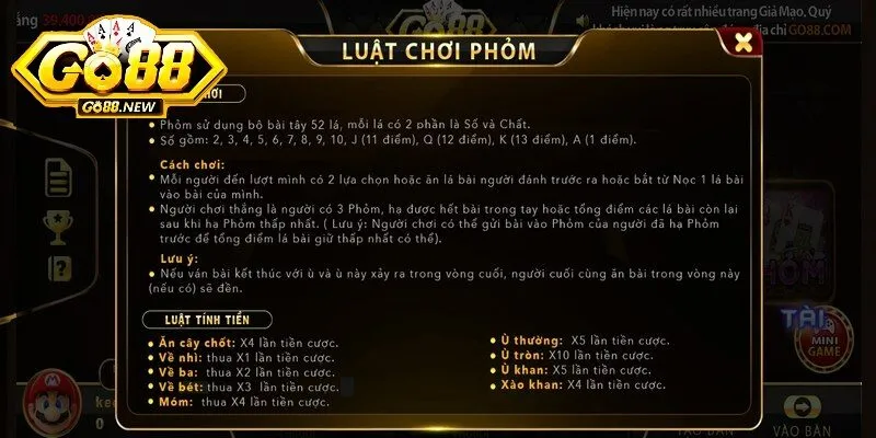 Hướng dẫn chơi Phỏm Go88 dễ dàng cho người mới bắt đầu 2 Cách chơi bài Phỏm Go88 cho người mới cần đảm bảo những quy tắc quan trọng